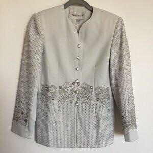 John Meyer Of Norwich Embroidered and Beaded Formal Jacket Size 4P